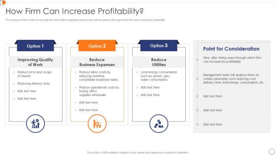 How Firm Can Increase Profitability Optimize Business Core Operations