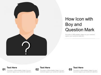 How icon with boy and question mark