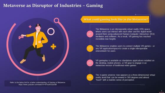 How Metaverse Is Disrupting Gaming Training Ppt
