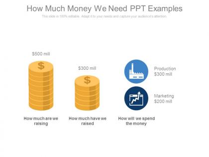 How much money we need ppt examples