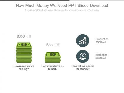 How much money we need ppt slides download