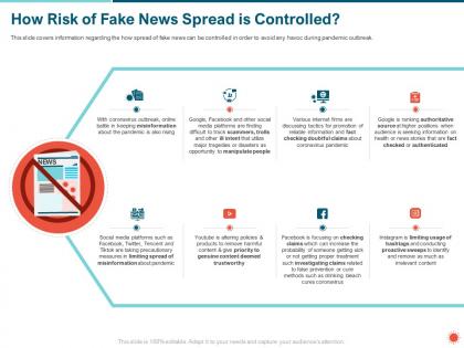 How risk of fake news spread is controlled remove ppt powerpoint presentation gallery model