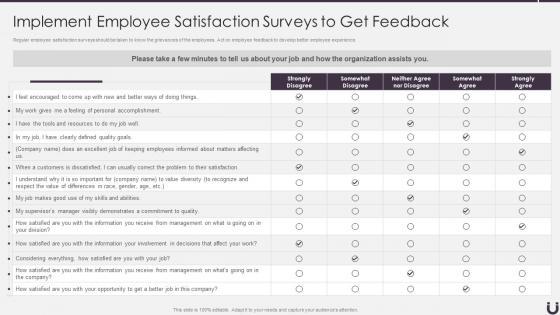 How To Attract And Retain The Best Talent Implement Employee Satisfaction Surveys To Get Feedback