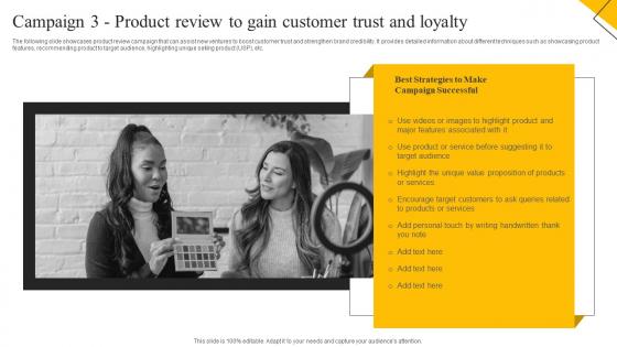 How To Create Cost Effective Campaign 3 Product Review To Gain Customer Trust MKT SS V