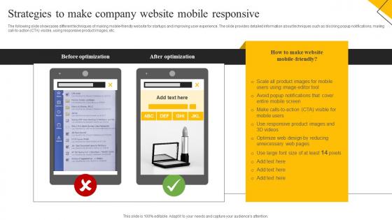 How To Create Cost Effective Strategies To Make Company Website Mobile Responsive MKT SS V