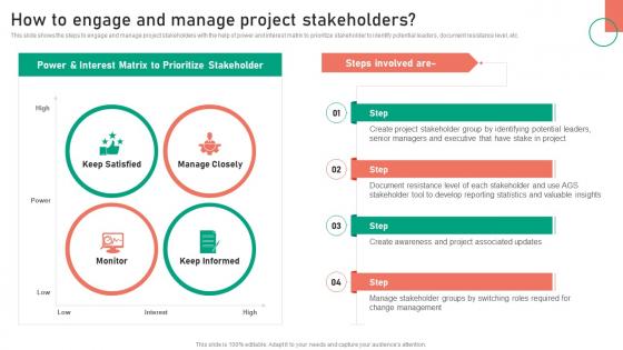How To Engage And Manage Project Stakeholders Change Management Approaches