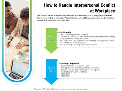 How to handle interpersonal conflict at workplace m2258 ppt powerpoint presentation gallery rules