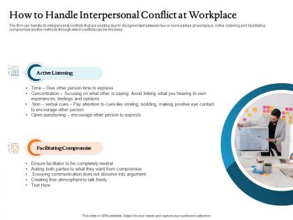 How to handle interpersonal conflict at workplace ppt picture