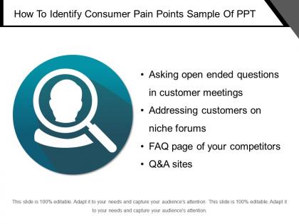 How to identify consumer pain points sample of ppt