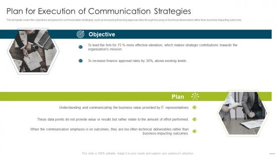 How to measure and improve the business value of it service plan for execution of communication strategies
