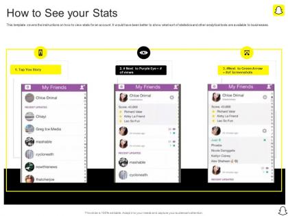 How to see your stats snapchat investor funding elevator pitch deck