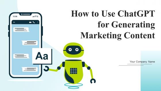 How to Use ChatGPT for Generating Marketing Content AI CD V
