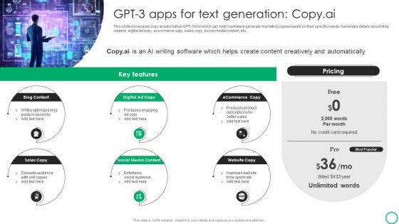 How To Use GPT 3 In OpenAI Playground GPT 3 Apps For Text Generation Copy Ai ChatGPT SS V