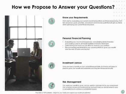 How we propose to answer your questions communication ppt powerpoint presentation show