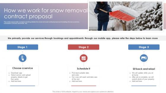 How We Work For Snow Removal Contract Proposal Snow Shoveling Services Proposal