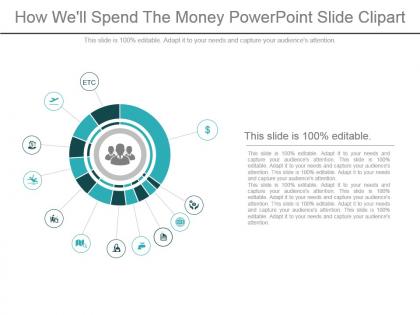 How well spend the money powerpoint slide clipart