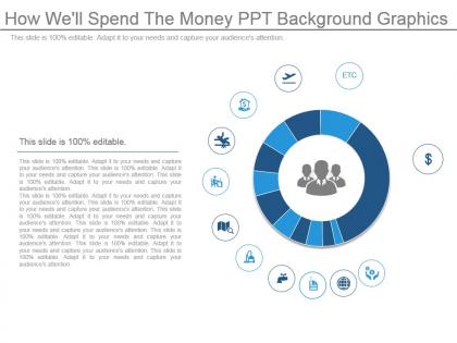 How well spend the money ppt background graphics