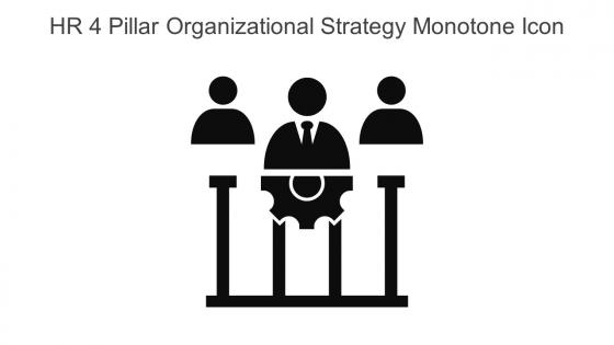 HR 4 Pillar Organizational Strategy Monotone Icon In Powerpoint Pptx Png And Editable Eps Format