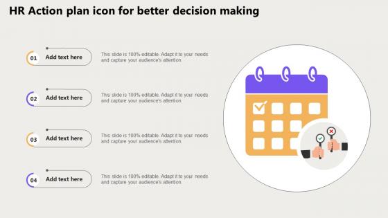 Hr Action Plan Icon For Better Decision Making
