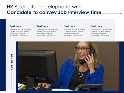 Hr associate on telephone with candidate to convey job interview time