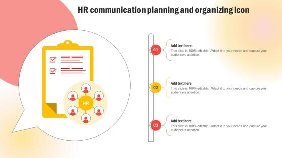 Hr Communication Planning And Organizing Icon
