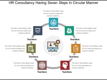 Hr consultancy having seven steps in circular manner