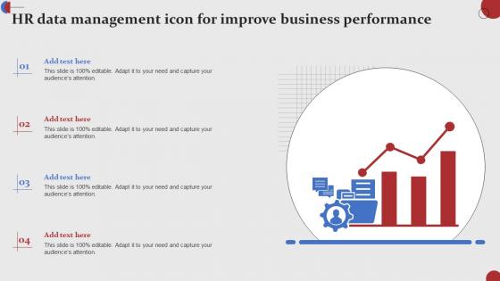 HR Data Management Icon For Improve Business Performance