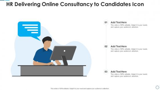 Hr delivering online consultancy to candidates icon
