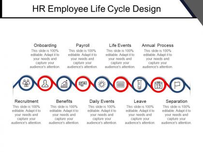 Hr employee life cycle design powerpoint graphics