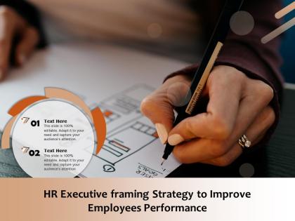 Hr executive framing strategy to improve employees performance