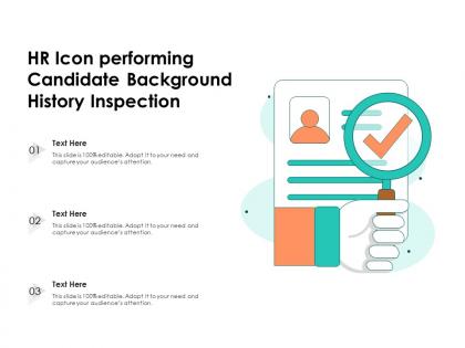 Hr icon performing candidate background history inspection