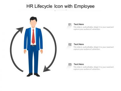 Hr lifecycle icon with employee