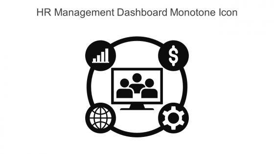 HR Management Dashboard Monotone Icon In Powerpoint Pptx Png And Editable Eps Format