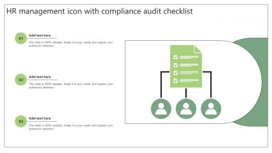 HR Management Icon With Compliance Audit Checklist