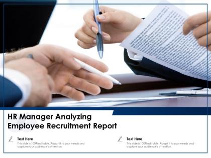 Hr manager analyzing employee recruitment report