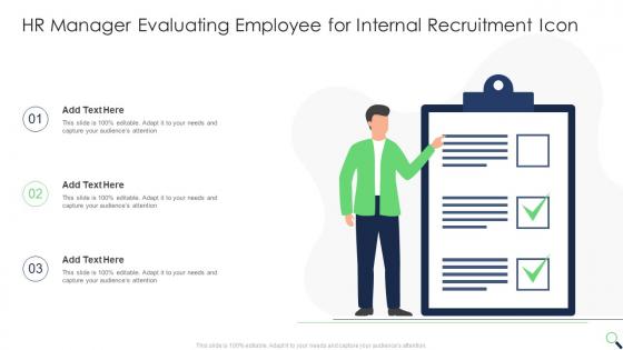 Hr Manager Evaluating Employee For Internal Recruitment Icon