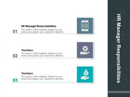 Hr manager responsibilities ppt powerpoint presentation styles influencers cpb