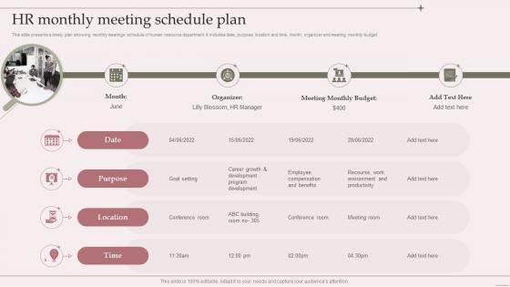 HR Monthly Meeting Schedule Plan