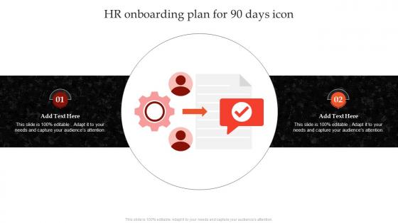 HR Onboarding Plan For 90 Days Icon