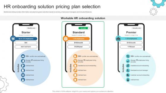 HR Onboarding Solution Pricing Plan Selection Business Process Automation To Streamline