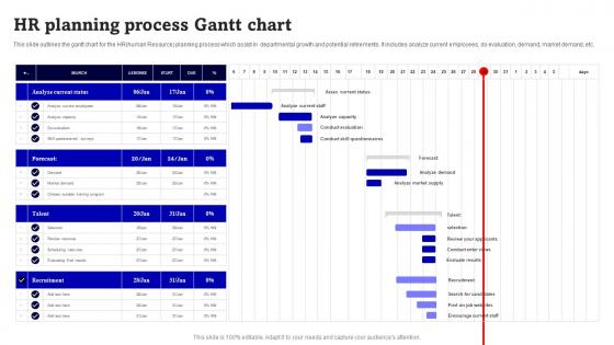 HR Planning Process Gantt Chart