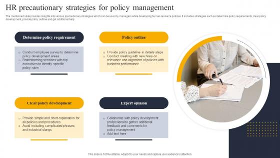 HR Precautionary Strategies For Policy Management