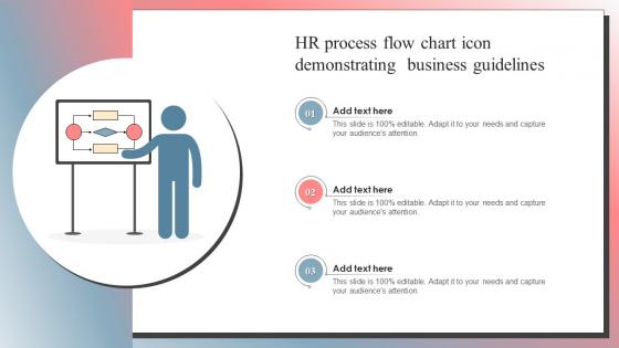 HR Process Flow Chart Icon Demonstrating Business Guidelines