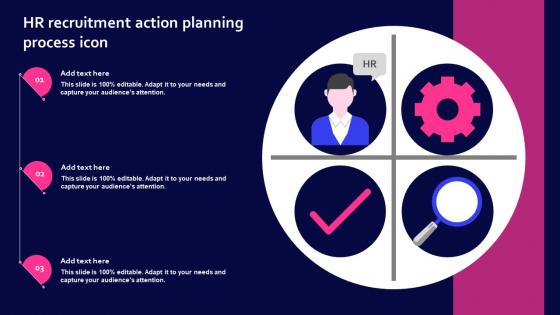 HR Recruitment Action Planning Process Icon
