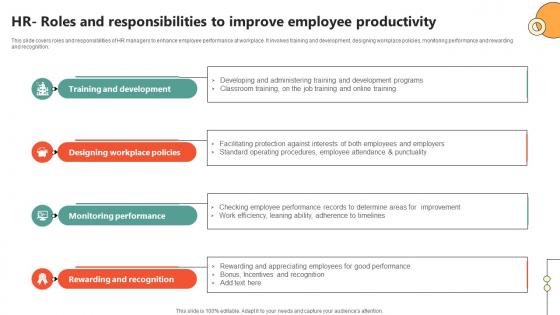 Hr Roles And Responsibilities To Key Initiatives To Enhance Staff Productivity