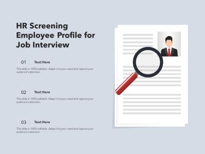 Hr screening employee profile for job interview