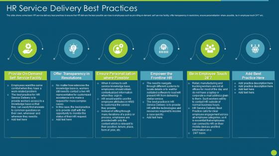 Hr Service Delivery Best Practices Hr Service Delivery Strategic Process