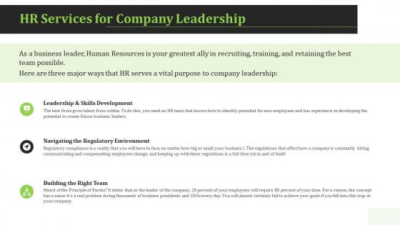 Hr services for company leadership ppt summary outfit