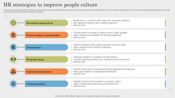 HR Strategies To Improve People Culture