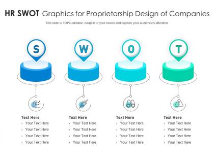 Hr swot graphics for proprietorship design of companies infographic template